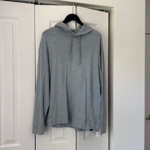 Faherty pale blue hoodie organic cotton XL